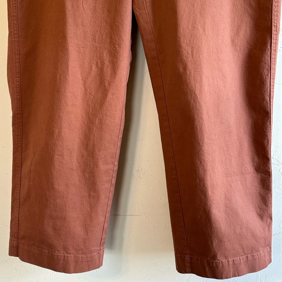 A New Day Burnt Orange Boho Wide Leg Cotton Ankle Cropped Pants Sz 10 - Picture 3 of 12